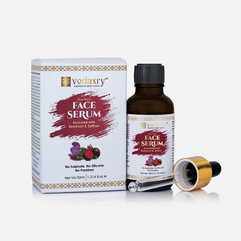 Vedaxry Ayurvedic Face Serum | Enriched with Beetroot & Saffron-30ml