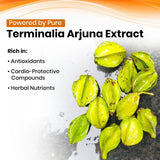 Arjuna 10:1 Extract Based Vegan Capsule | Support Heart Health, Blood Circulation, Blood Pressure, & Enhancing Overall Cardiac function