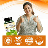 Aloe Vera Vegan Capsule | 10:1 Extract Helps in Skin Care, Digestive Support & Tridosha Balance