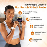 Naripanch® Shilajit Resin for Women – Natural Vitality & Hormonal Balance Support