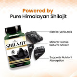 Shilajit Vegan Capsules – 500mg | Himalayan Energy & Vitality Booster | 60 Caps