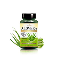 Aloe Vera Vegan Capsule | 10:1 Extract Helps in Skin Care, Digestive Support & Tridosha Balance