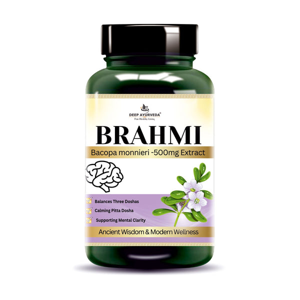 Brahmi (Bacopa monnieri) Vegan Capsule Made with 10:1 Extract | Reduce Anxiety, Stress, & Mental Clarity