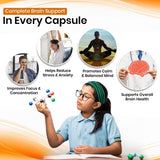 Brahmi (Bacopa monnieri) Vegan Capsule Made with 10:1 Extract | Reduce Anxiety, Stress, &  Mental Clarity