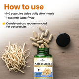 Safed Musli Vegan Capsule-10:1 Extract Based 500mg | Supports Vitality & Endurance