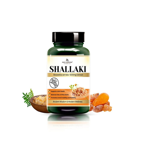 Shallaki ( Boswellia serrata ) Extract Vegan Capsule | Bone Health, Joint pain, Stiffness, and Inflammation