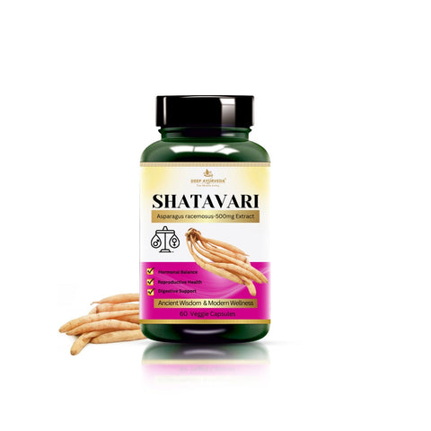 Shatavari Extract Based Vegan Capsules | Hor monal Balance and Vitality Support-500mg