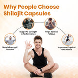 Shilajit Vegan Capsules – 500mg | Himalayan Energy & Vitality Booster | 60 Caps