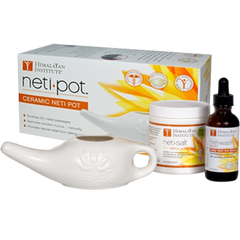 Himalayan Institute | Ceramic Cleansing System | Neti Pot | 3 Piece Kit