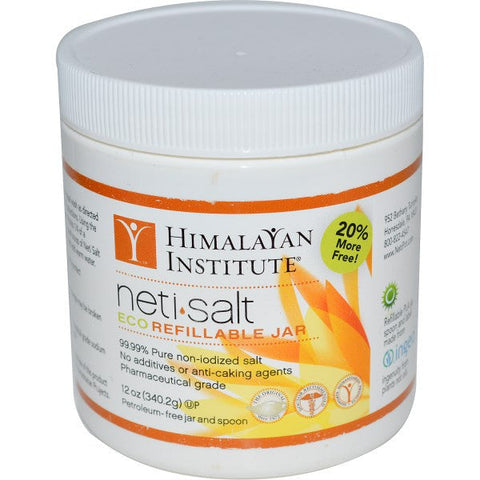 Himalayan Institute Neti Salt | Eco Refillable Jar | 340.2gm