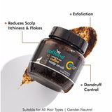 mCaffeine | Naked & Raw Coffee Scalp Scrub | Controls Dandruff | Deeply Cleanses | Exfoliates | 250gm