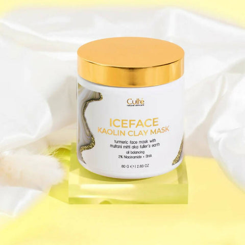 Iceface Turmeric Face Mask for Oily Skin | Kaolin Clay & Fuller’s Earth 80G