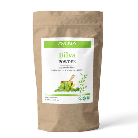 Ayuna | Bilva (Bael) (Aegle Marmelos) Powder | 100g | Organic | For Supporting Ayurvedic Lifestyle