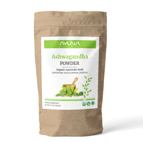 Ayuna | Aswagandha Powder | 100g | Organic | For Supporting Ayurvedic Lifestyle